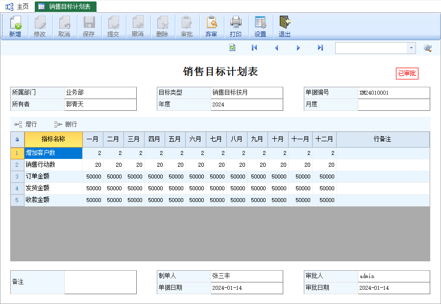 销售目标计划跟进表-云上网